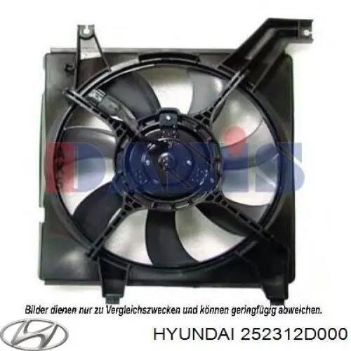 252312D000 Hyundai/Kia вентилятор/крильчатка радіатора охолодження