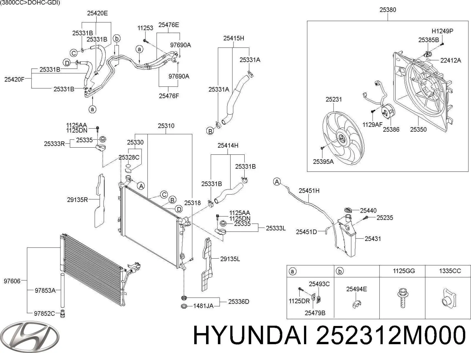 Купити 252312M000 Hyundai/Kia Вентилятор/крильчатка радіатора охолодження