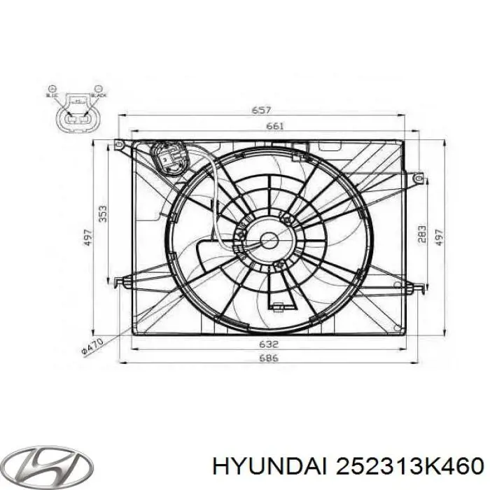 Купити 252313K460 Hyundai/Kia Вентилятор/крильчатка радіатора охолодження