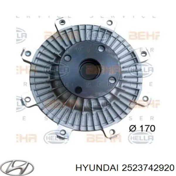 В'язкова муфта вентилятора Hyundai/Kia 2523742920 ціна, від 46.49 USD