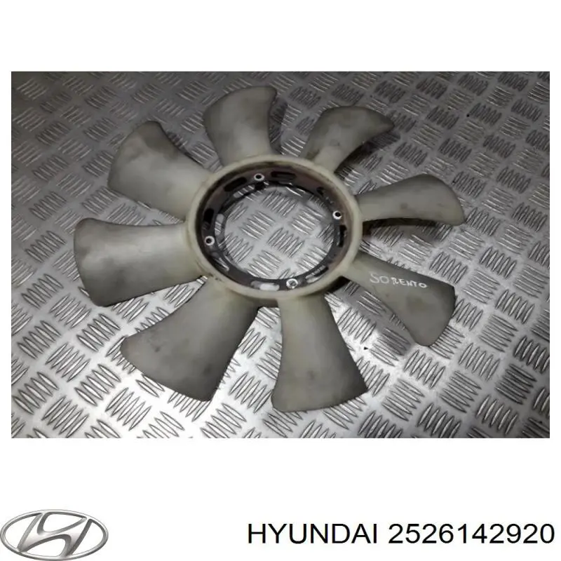 Вентилятор радіатора кондиціонера Hyundai/Kia 2526142920