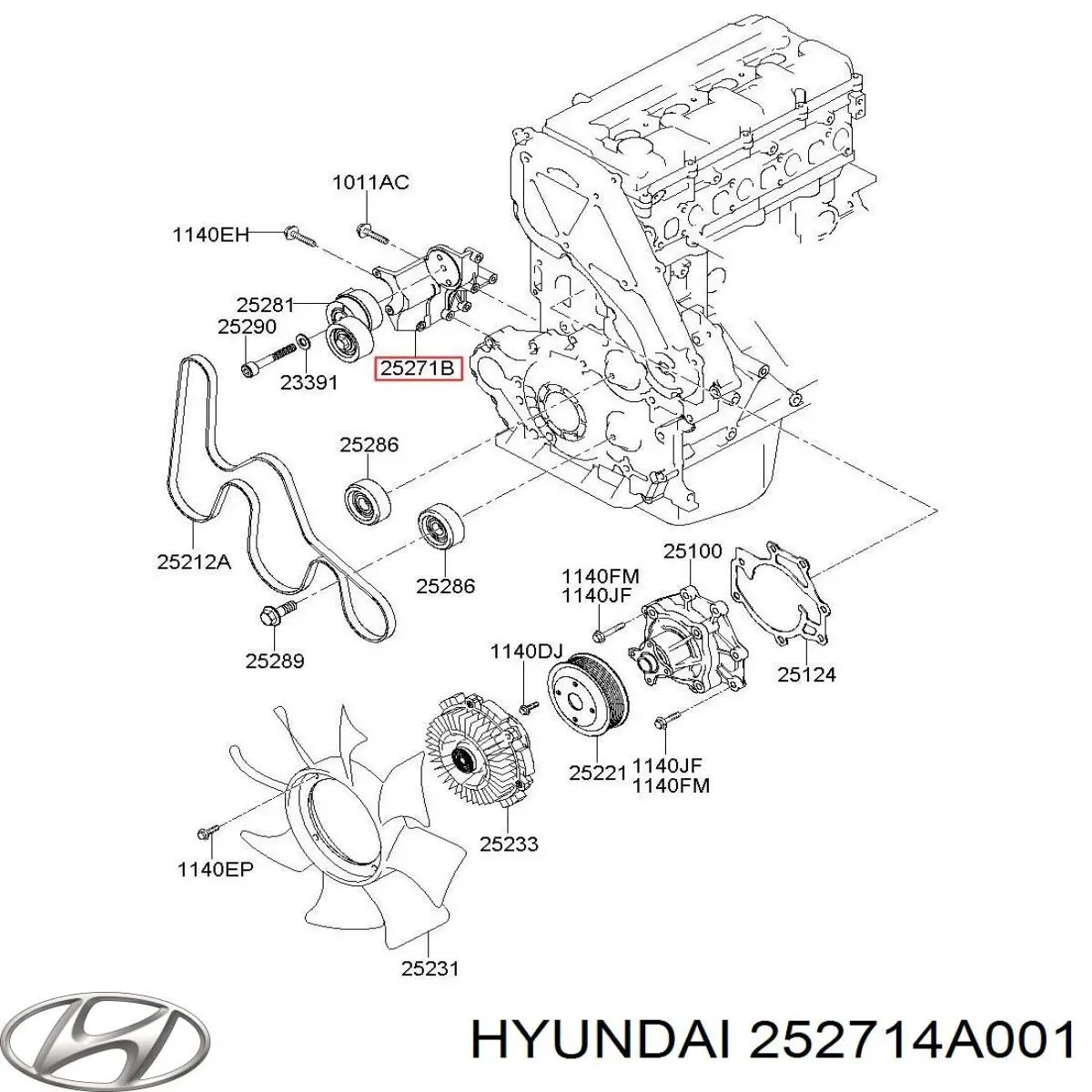  252714A001 Hyundai/Kia