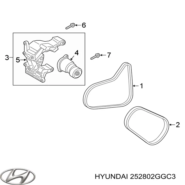  Hyundai/Kia 252802GGC3 ціна, від 49.52 USD