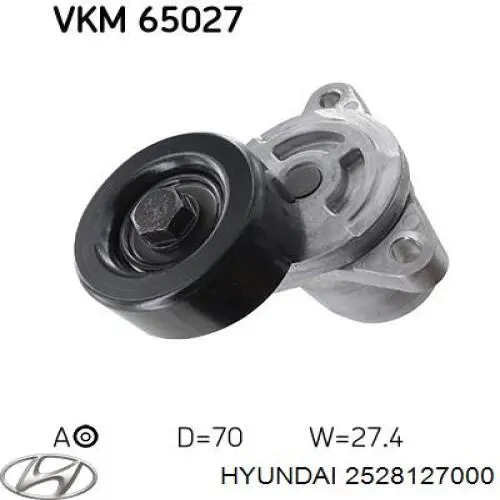 Натягувач приводного ременя Hyundai/Kia 2528127000 ціна, від 12.46 USD