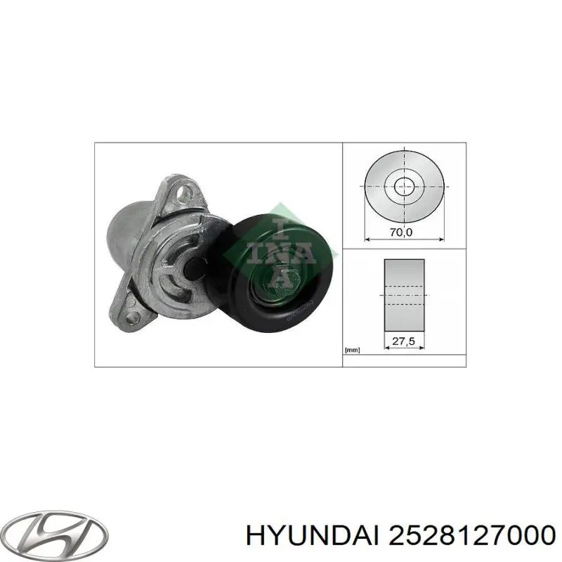 Натягувач приводного ременя 2528127000 Hyundai/Kia