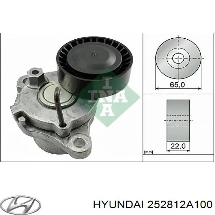 Купити 252812A100 Hyundai/Kia Натягувач приводного ременя