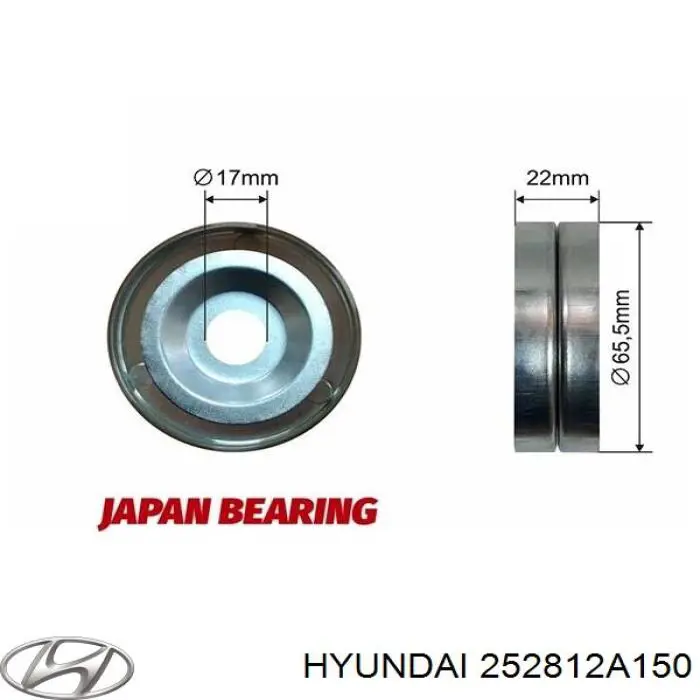 252812A150 Hyundai/Kia Ремінь приводний, агрегатів, комплект