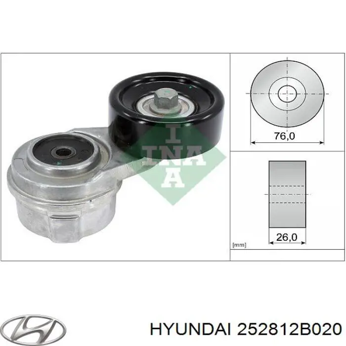 Купити 252812B020 Hyundai/Kia Натягувач приводного ременя