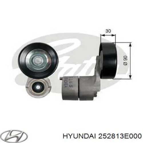 Натягувач приводного ременя Hyundai/Kia 252813E000 ціна, від 52.84 USD
