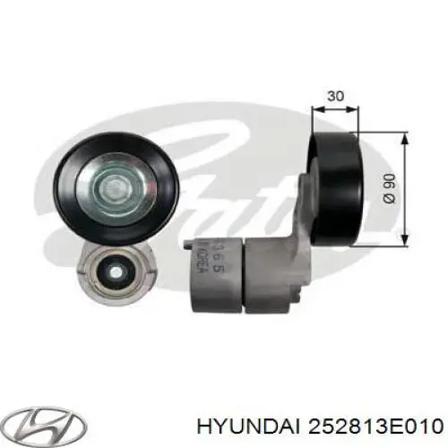 Натягувач приводного ременя 252813E010 Hyundai/Kia