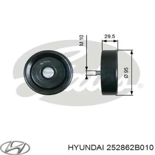 Купити 252862B010 Hyundai/Kia Ролик приводного ременя, паразитний