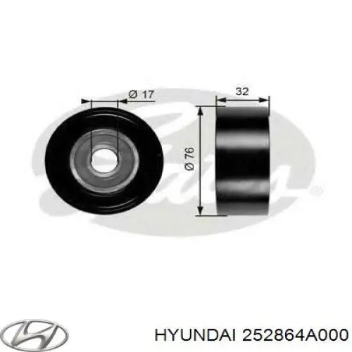 Натяжний ролик Hyundai/Kia 252864A000 ціна, від 13.93 USD