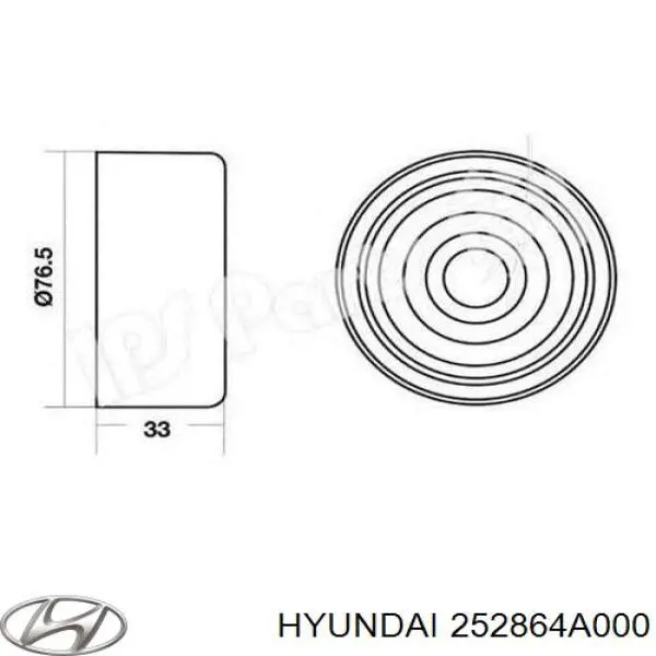 Купити 252864A000 Hyundai/Kia Натяжний ролик