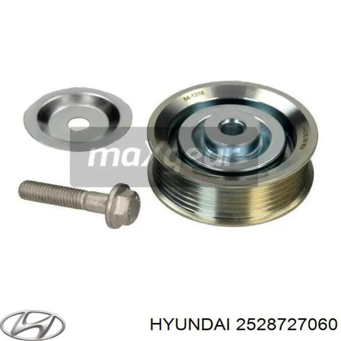Ролик приводного ременя, паразитний 2528727060 Hyundai/Kia