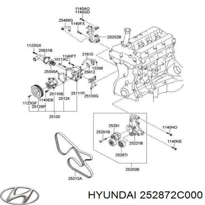 Купити Натяжний ролик Hyundai H-1 STAREX Starex TQ
