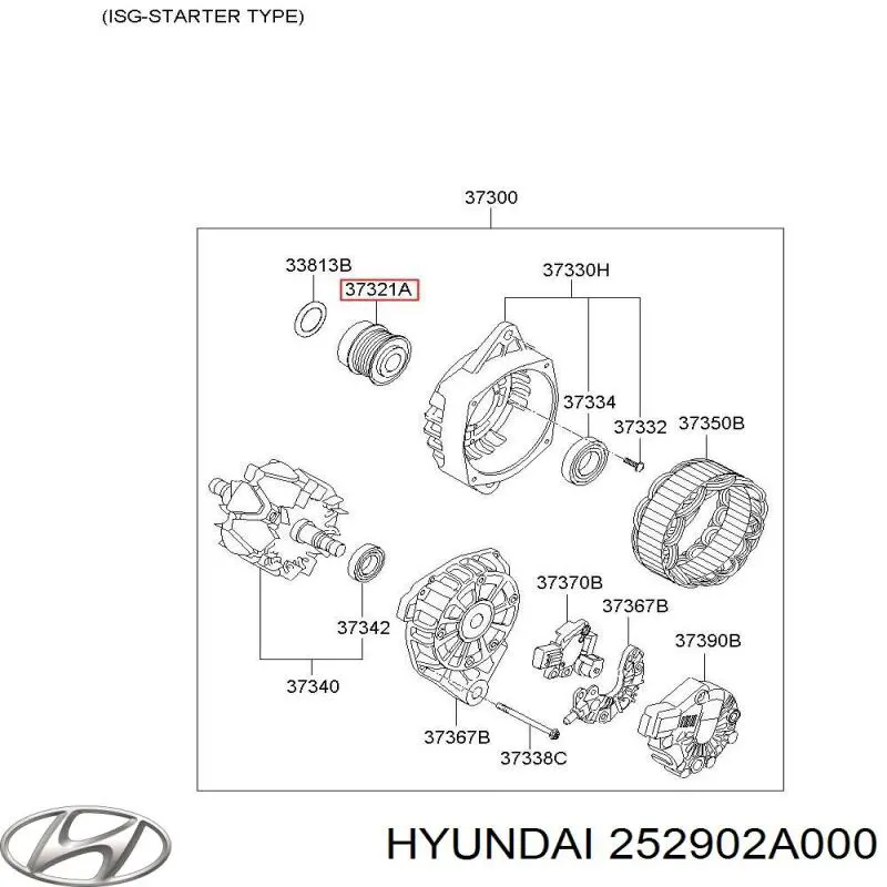 Муфта генератора Hyundai/Kia 252902A000