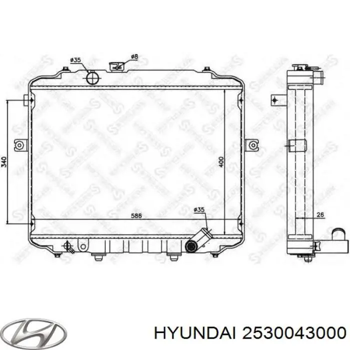 Купити 2530043000 Hyundai/Kia Радіатор двигуна