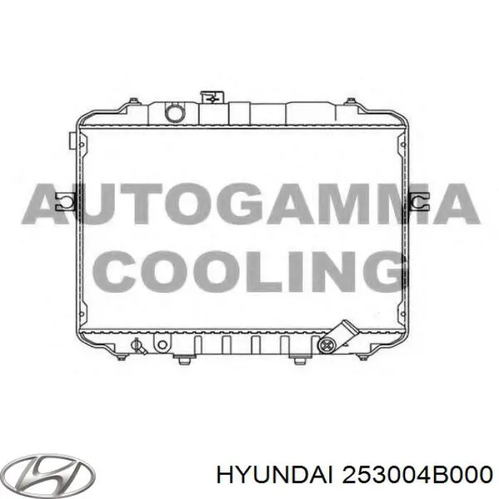 Радіатор охолодження двигуна 253004B000 Hyundai/Kia