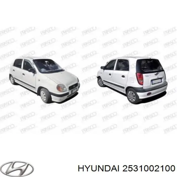 2531002100 Hyundai/Kia радіатор охолодження двигуна