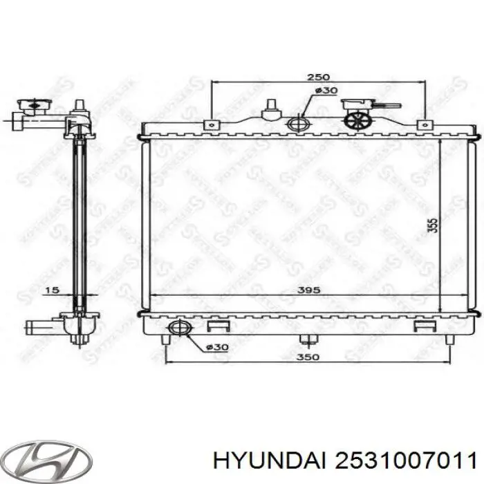 Радіатор основний Hyundai/Kia 2531007011 ціна, від 48.73 USD