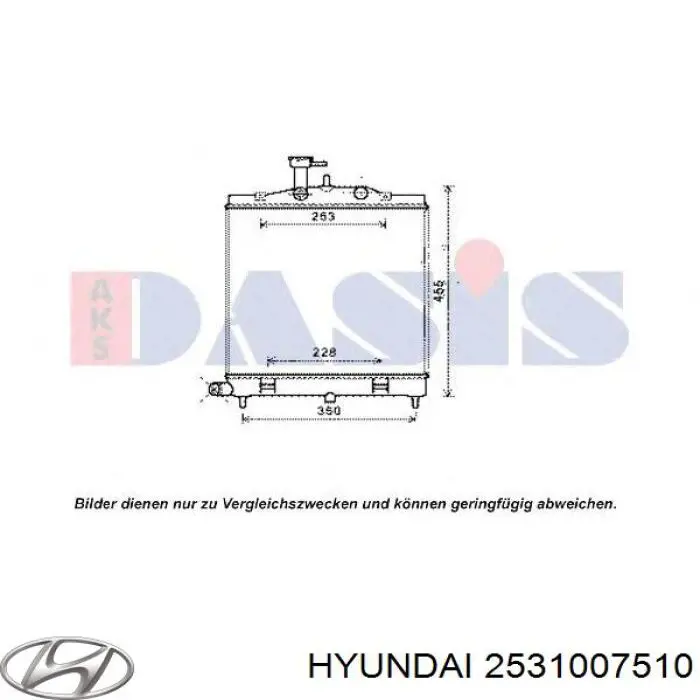 2531007800 Hyundai/Kia радіатор охолодження двигуна