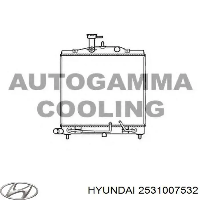 2531007532 Hyundai/Kia радіатор охолодження двигуна