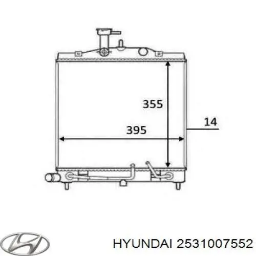 2531007552 Hyundai/Kia радіатор охолодження двигуна