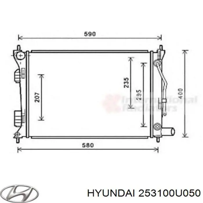 Радіатор основний Hyundai/Kia 253100U050 ціна, від 81.74 USD