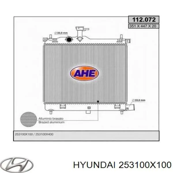 Радіатор основний Hyundai/Kia 253100X100 ціна, від 74.17 USD