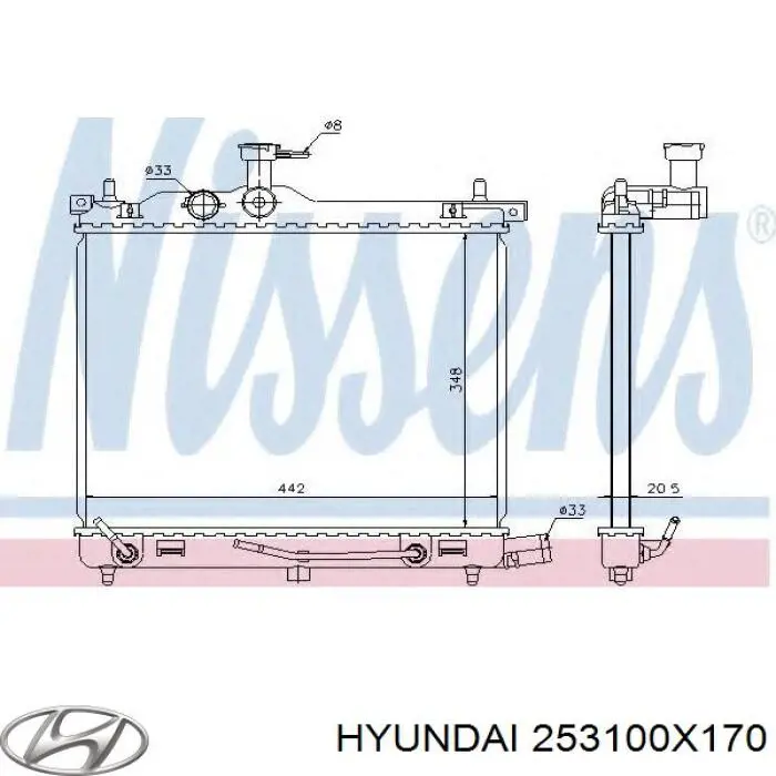Купити 253100X150 Hyundai/Kia Радіатор двигуна