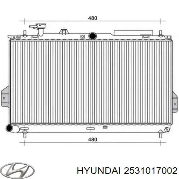 Радіатор основний Hyundai/Kia 2531017002 ціна, від 104.22 USD