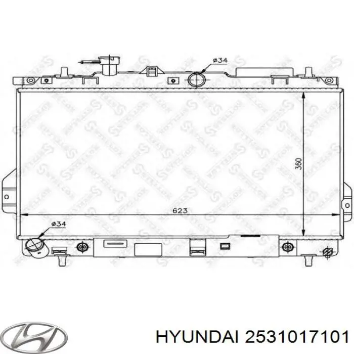 Радіатор основний Hyundai/Kia 2531017101 ціна, від 87.46 USD