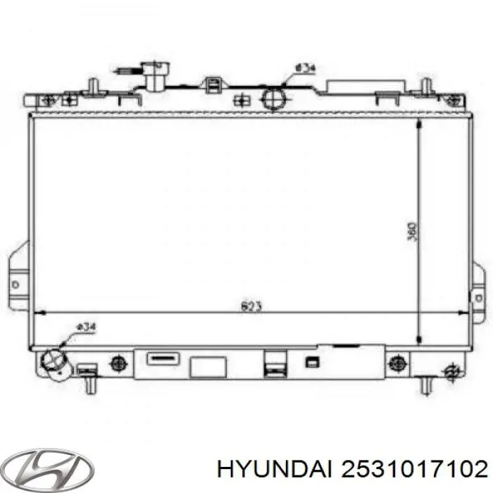 Радіатор основний Hyundai/Kia 2531017102 ціна, від 87.46 USD