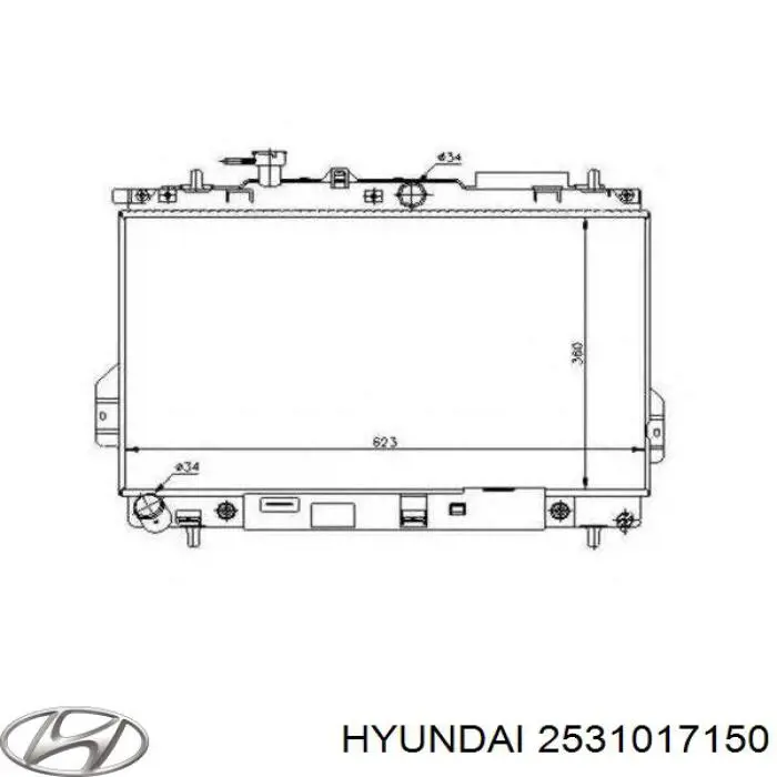 2531017150 Hyundai/Kia радіатор охолодження двигуна