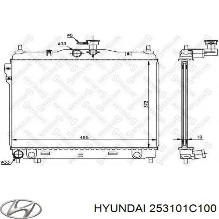 Купити 253101C100 Hyundai/Kia Радіатор двигуна