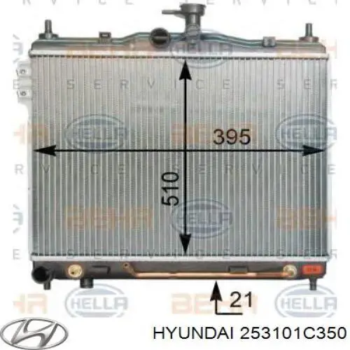Радіатор 253101C350 Hyundai/Kia
