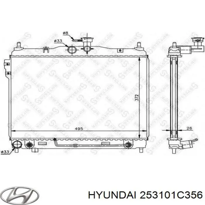 Радіатор 253101C356 Hyundai/Kia