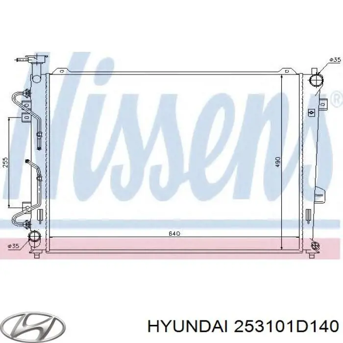 Радіатор 253101D140 Hyundai/Kia