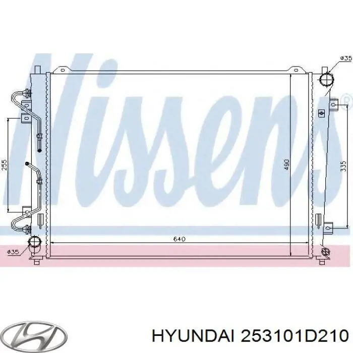 Радіатор основний Hyundai/Kia 253101D210 ціна, від 178.76 USD