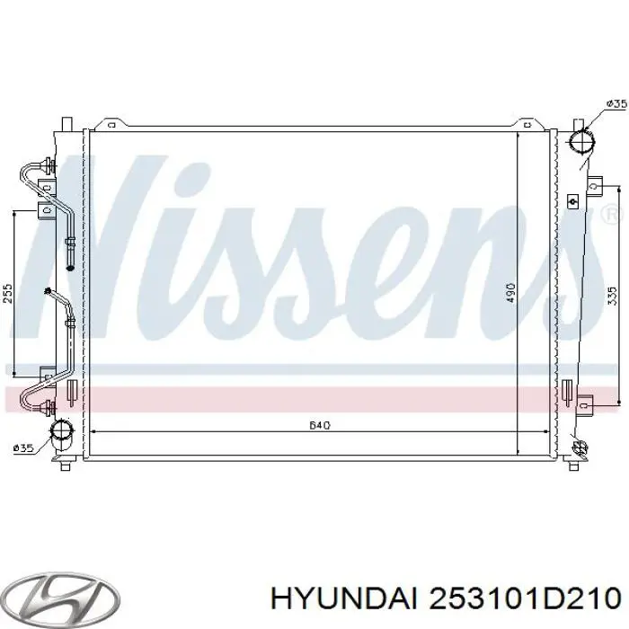 253101D210 Hyundai/Kia Радіатор охолодження двигуна