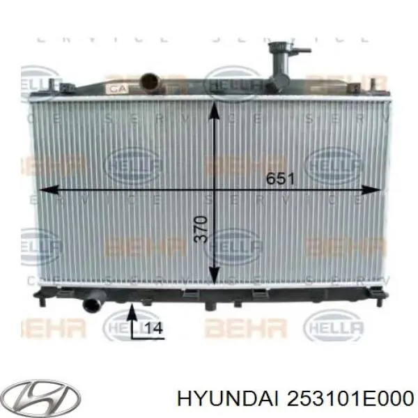 253101E000 Hyundai/Kia Радіатор охолодження двигуна