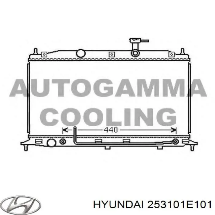 253101E101 Hyundai/Kia радіатор охолодження двигуна