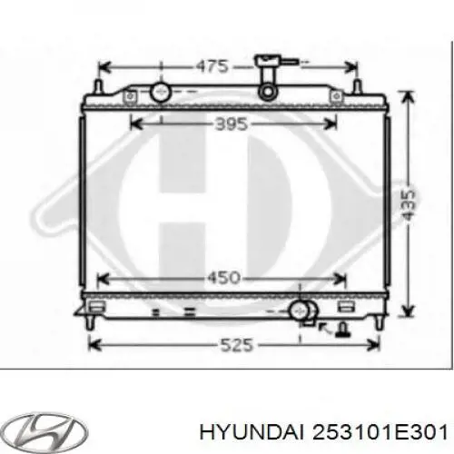 Купити 253101E301 Hyundai/Kia Радіатор двигуна