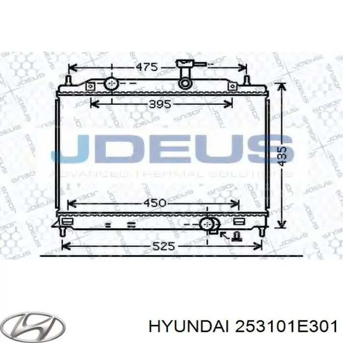 Радіатор основний Hyundai/Kia 253101E301 ціна, від 90.99 USD