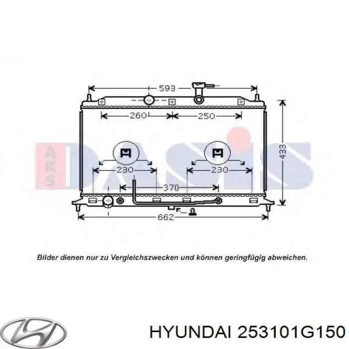 Радіатор 253101G150 Hyundai/Kia