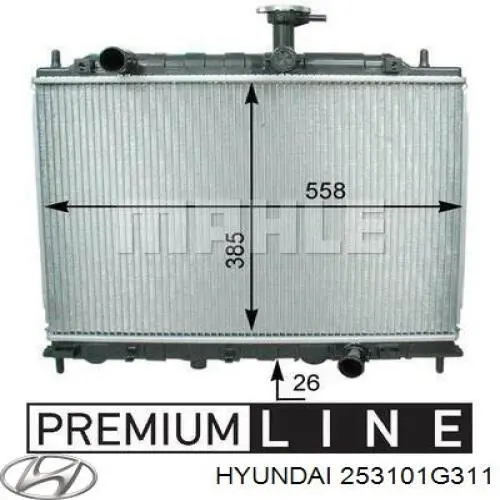 253101G311 Hyundai/Kia Радіатор охолодження двигуна