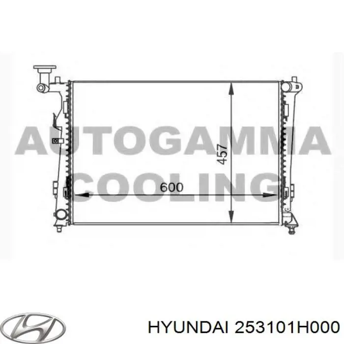 Радіатор основний Hyundai/Kia 253101H000 ціна, від 59.47 USD