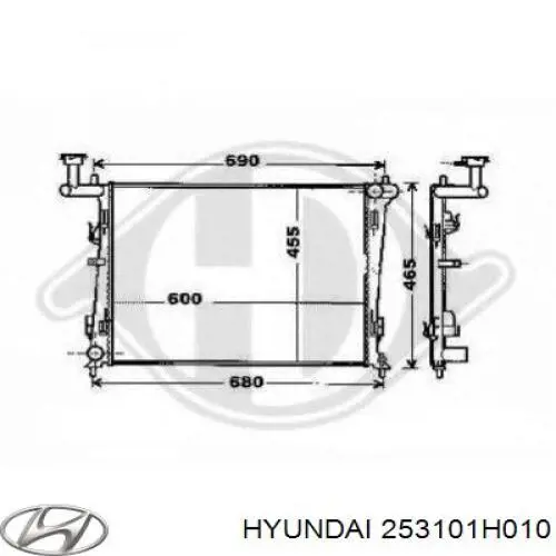 Купити 253101H010 Hyundai/Kia Радіатор двигуна