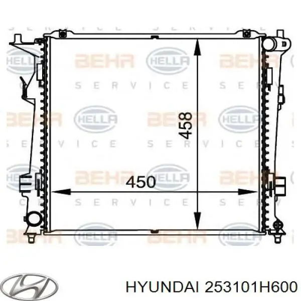 Купити 253101H600 Hyundai/Kia Радіатор двигуна