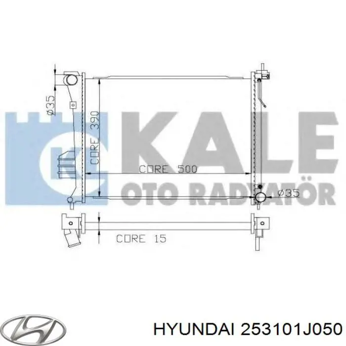 Радіатор 253101J050 Hyundai/Kia
